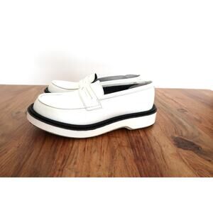 ADIEU PARIS White Leather Type 5 Penny LoaferCrepe Sole Farfetch 37 6.5 $682